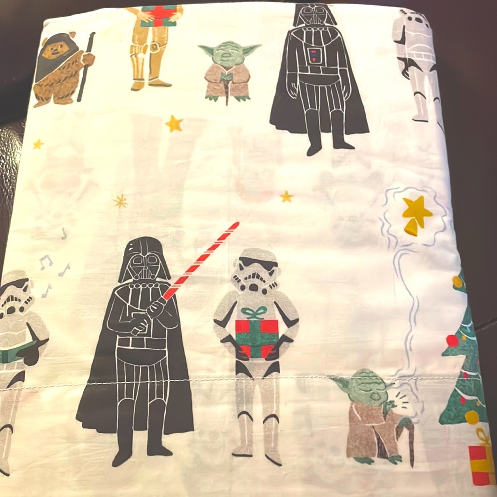 Pottery Barn Star Wars Christmas Flat Top Sheet - Brand New / Never Used